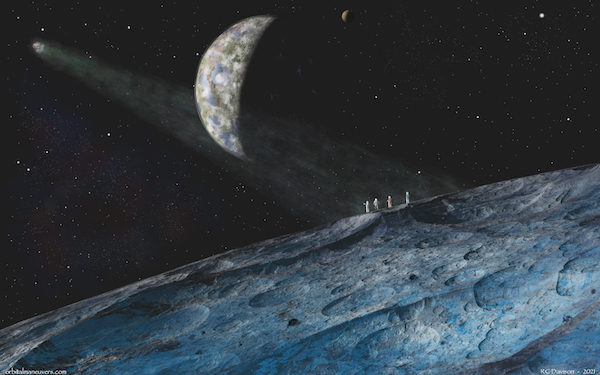 Wallpaper: Close Call - Comet Nucleus
