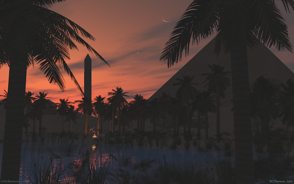 Deset Oasis at Night