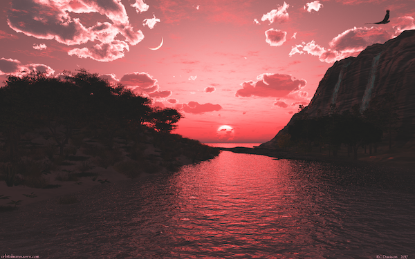 Wallpaper Eagle Falls Sunset