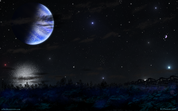 Wallpaper, Rising Cluster - Orbital Maneuvers