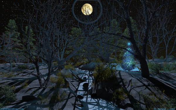 Wallpaper - Winter Stream Christmas Night