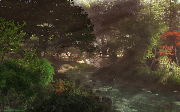 Wallpaper: Woodland Stream